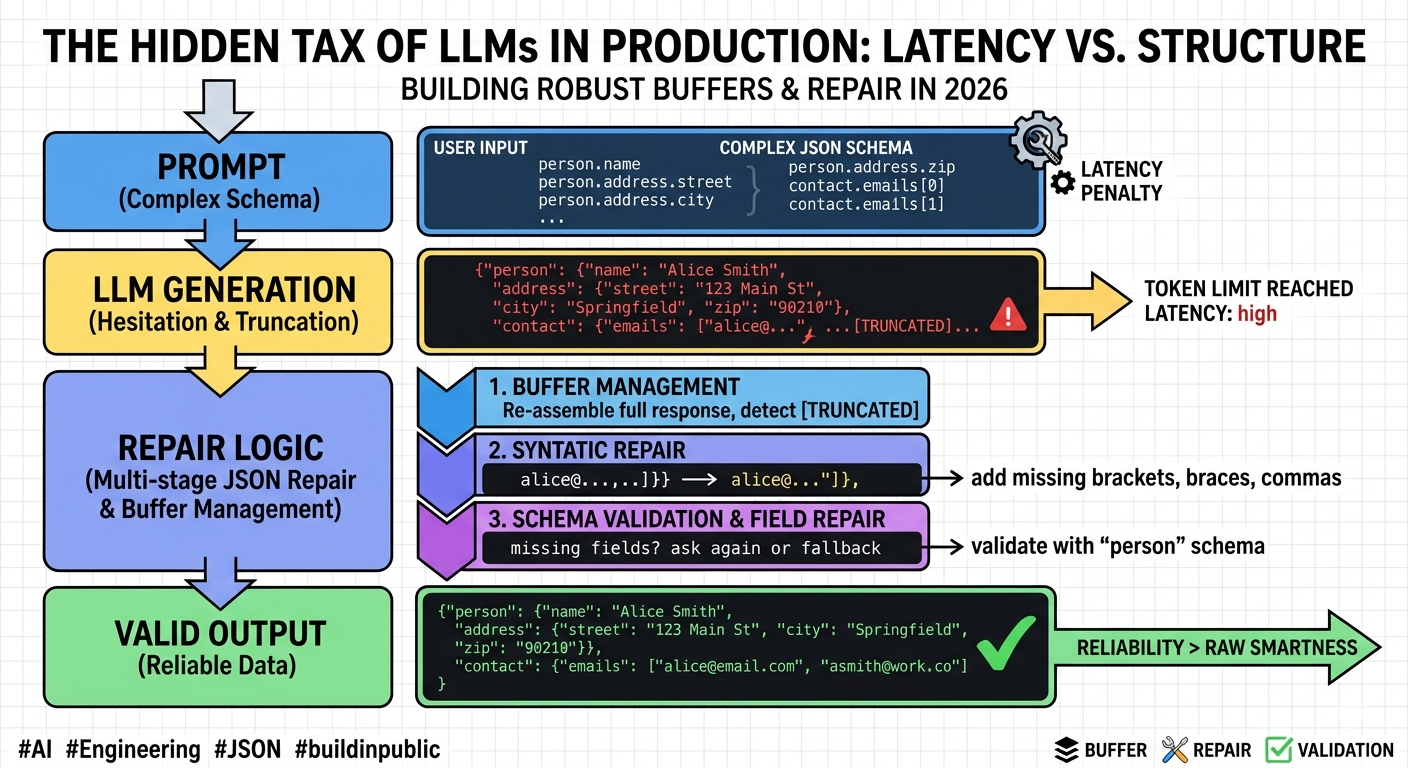 JSON Repair schema — automatic recovery of truncated LLM responses